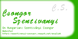 csongor szentivanyi business card
